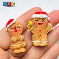 3D Gingerbread Man Women Christmas Holiday Figure Cabochons Decoden Charm 4 pcs PLAYCODE3 LLC (Copy) Charm