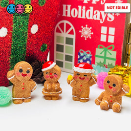 3D Gingerbread Man Women Christmas Holiday Figure Cabochons Decoden Charm 4 pcs PLAYCODE3 LLC (Copy) Charm