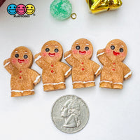 3D Gingerbread Man Women Christmas Holiday Figure Cabochons Decoden Charm 4 pcs PLAYCODE3 LLC (Copy) standing 4pcs Charm