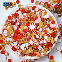 Gingerbread Mans Peppermint Paradise Fimo Fake Sprinkle Mix Christmas Funfetti