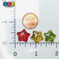 Glitter Star Christmas Charms Size Reference Ruler Penny