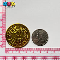 Gold Coins Fake Coin Currency Dollar Sign Charms Saint Patricks Day Cabochons 10 Pcs Charm