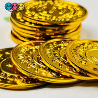 Gold Coins Fake Coin Currency Dollar Sign Charms Saint Patricks Day Cabochons 10 Pcs Charm