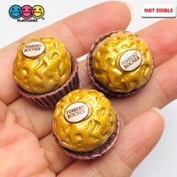 Gold Foil Chocolate Ball Fake Food Charms Realistic Candy Prop - Fake Food