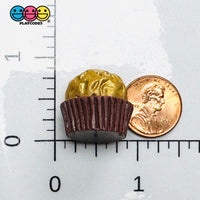 Gold Foil Chocolate Ball Fake Food Charms Realistic Candy Prop - Fake Food