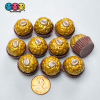 Gold Foil Chocolate Ball Fake Food Charms Realistic Candy Prop - Fake Food