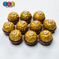 Gold Foil Chocolate Ball Fake Food Charms Realistic Candy Prop - Fake Food