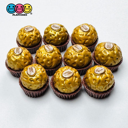 Gold Foil Chocolate Ball Fake Food Charms Realistic Candy Prop - Fake Food