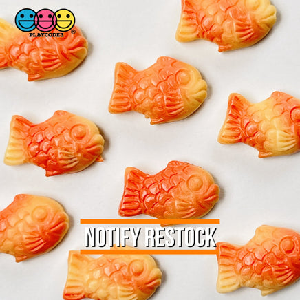 Goldfish Flatback Charms Mini Fish Cabochons Fishes Decoden 10 Pcs Charm