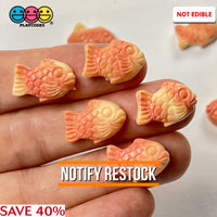 Goldfish Flatback Charms Mini Fish Cabochons Fishes Decoden 10 Pcs Charm