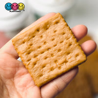 Graham Cracker Square Imitation Fake Food Prop Plastic Pvc 4/10 Pcs
