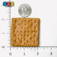 Graham Cracker Square Imitation Fake Food Prop Plastic Pvc 4/10 Pcs