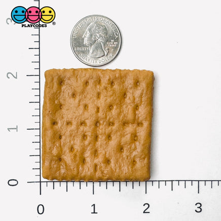 Graham Cracker Square Imitation Fake Food Prop Plastic Pvc 4/10 Pcs