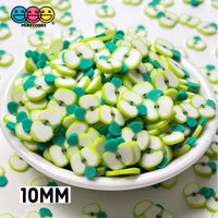 Green Apple Halves Fruit Fimo Slices Fake Clay Sprinkles Decoden Jimmies 10/5Mm Sprinkle