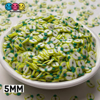 Green Apple Halves Fruit Fimo Slices Fake Clay Sprinkles Decoden Jimmies 10/5Mm Sprinkle