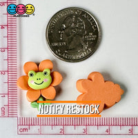 Green Frog Flower Easter Flatback Charms Cabochons Decoden Charm 10 Pcs Playcode3 Llc