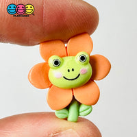 Green Frog Flower Easter Flatback Charms Cabochons Decoden Charm 10 Pcs Playcode3 Llc