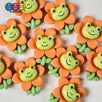 Green Frog Flower Easter Flatback Charms Cabochons Decoden Charm 10 Pcs Playcode3 Llc
