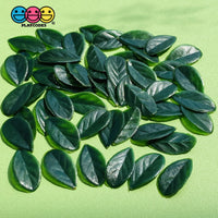 Green Leaves Fake Realistic Charms Cabochons 50Pcs Charm