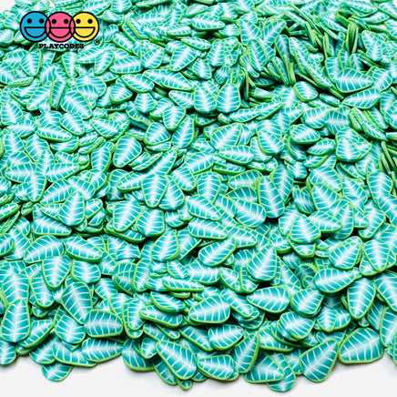 Green Leaves Spring 5Mm Fake Clay Sprinkles Decoden Fimo Jimmies 10 Grams Sprinkle