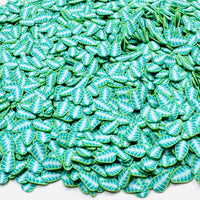 Green Leaves Spring 5Mm Fake Clay Sprinkles Decoden Fimo Jimmies 10 Grams Sprinkle