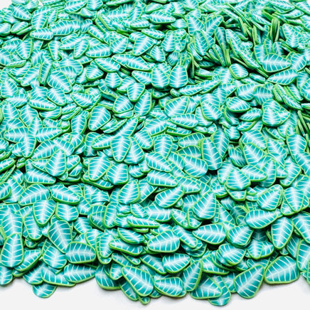Green Leaves Spring 5Mm Fake Clay Sprinkles Decoden Fimo Jimmies 10 Grams Sprinkle
