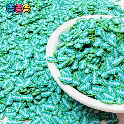 Green Leaves Spring 5Mm Fake Clay Sprinkles Decoden Fimo Jimmies Sprinkle