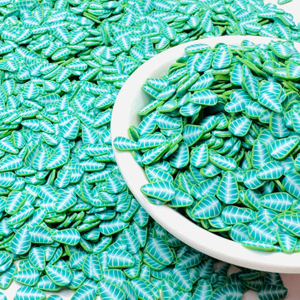 Green Leaves Spring 5Mm Fake Clay Sprinkles Decoden Fimo Jimmies Sprinkle