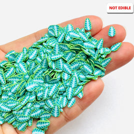 Green Leaves Spring 5Mm Fake Clay Sprinkles Decoden Fimo Jimmies Sprinkle