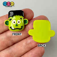Green Monster Halloween Frankenstein Slime Charm Flat Back Cabochons Decoden Fake Bake 10 Pcs