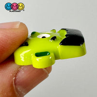 Green Monster Halloween Frankenstein Slime Charm Flat Back Cabochons Decoden Fake Bake 10 Pcs