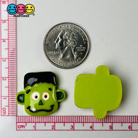 Green Monster Halloween Frankenstein Slime Charm Flat Back Cabochons Decoden Fake Bake 10 Pcs