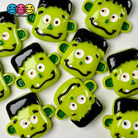 Green Monster Halloween Frankenstein Slime Charm Flat Back Cabochons Decoden Fake Bake 10 Pcs