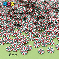 Peppermint Swirl Green Red Spiral Christmas Clay Fimo Slices Mix Decoden Jimmies 5Mm 5 Mm / 20 Grams