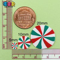 Peppermint Swirl Green Red Spiral Christmas Clay Fimo Slices Mix Decoden Jimmies 5Mm Sprinkle
