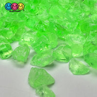 Green Silica Acrylic Sand 100 Grams Slime Filler Fake Lava Rock Candy Sprinkle