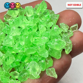 Green Silica Acrylic Sand 100 Grams Slime Filler Fake Lava Rock Candy Sprinkle