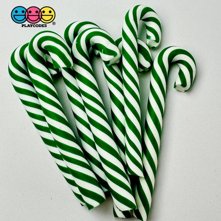 Green White Peppermint Candy Cane Christmas Holiday Cabochons Decoden Charm 10 Pcs Playcode3 Llc