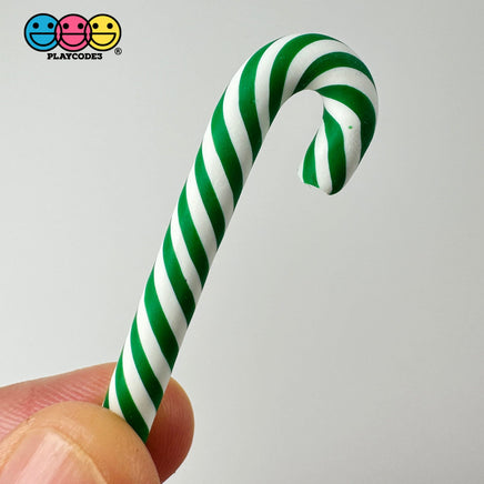 Green White Peppermint Candy Cane Christmas Holiday Cabochons Decoden Charm 10 Pcs Playcode3 Llc