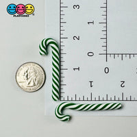 Green White Peppermint Candy Cane Christmas Holiday Cabochons Decoden Charm 10 Pcs Playcode3 Llc