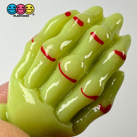 Green Zombie Hands Charm Plastic Party Favors Halloween Cabochons 10 Pcs Playcode3 Llc