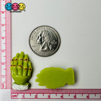 Green Zombie Hands Charm Plastic Party Favors Halloween Cabochons 10 Pcs Playcode3 Llc