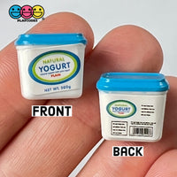 Grocery Items Set Milk Yogurt Ketchup Ice Cream Miniature Charms Cabochon Dollhouse 5 Pcs Charm