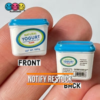 Grocery Items Set Milk Yogurt Ketchup Ice Cream Miniature Charms Cabochon Dollhouse 5 Pcs Charm