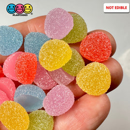 Gumdrops Sugar Coated Gummy Fake Candy Gum Drops 6 Colors Realistic Charms Candies 24 Pcs Food