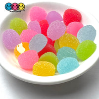 20/24 pcs Gumdrops Small Fake Candy Gummy Sugar Coated Gum Drops 6 Colors Fake Charms Candies 24 pcs Fake Food