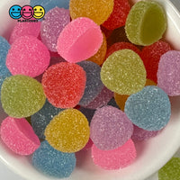 Gumdrops Sugar Coated Gummy Fake Candy Gum Drops 6 Colors Realistic Charms Candies 24 Pcs Food