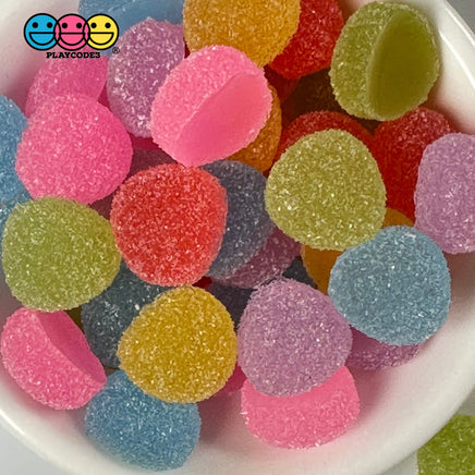 Gumdrops Sugar Coated Gummy Fake Candy Gum Drops 6 Colors Realistic Charms Candies 24 Pcs Food