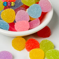 Gumdrops Sugar Coated Gummy Fake Candy Gum Drops 6 Colors Realistic Charms Candies 24 Pcs Food