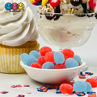 Gumdrops Sugar Coated Gummy 4Th Of July Faux Candy Gum Drops Red Blue Realistic Candies 20 Pcs Fake